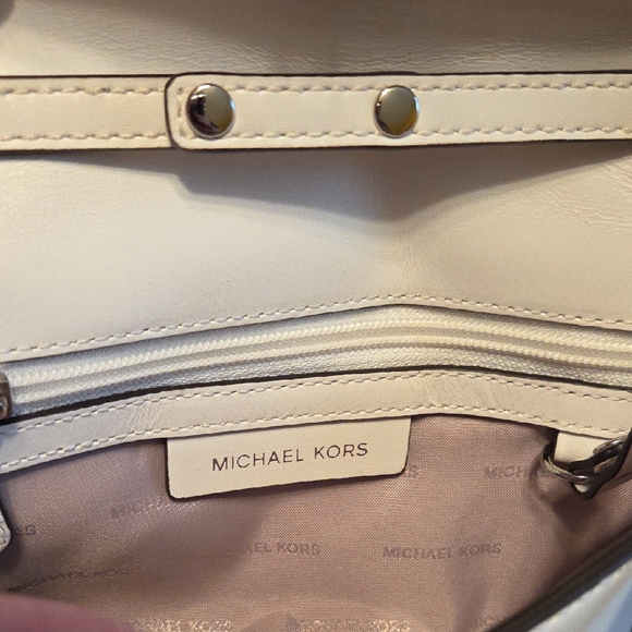 Michael Kors Cream Mini Crossbody Bag with Silver Studs - Picture 6 of 8